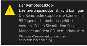 Der Remotedesktop-Lizenzierungsmodus ist nicht konfiguriert