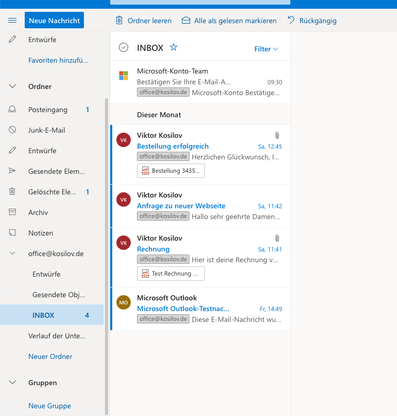 Outlook Anmeldung - Outlook Web App Posteingang